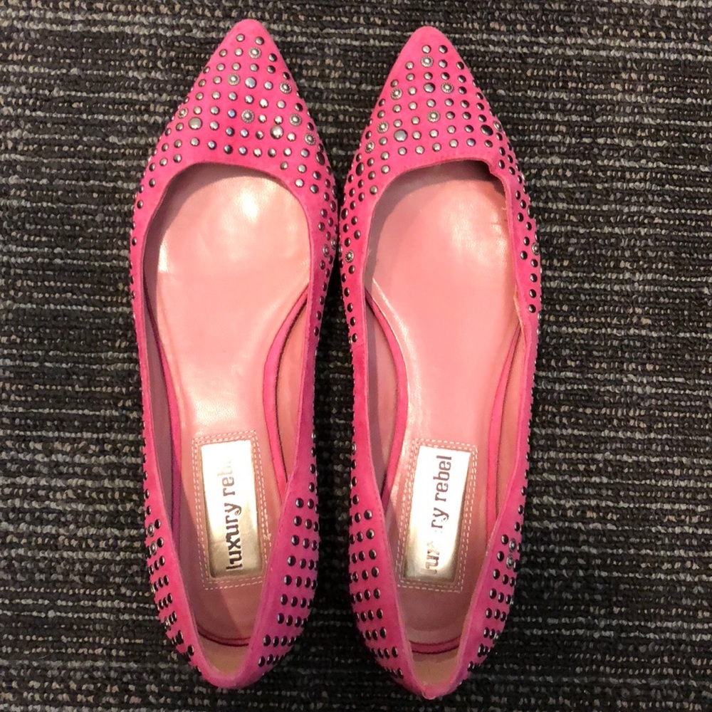 Luxury rebel red flats